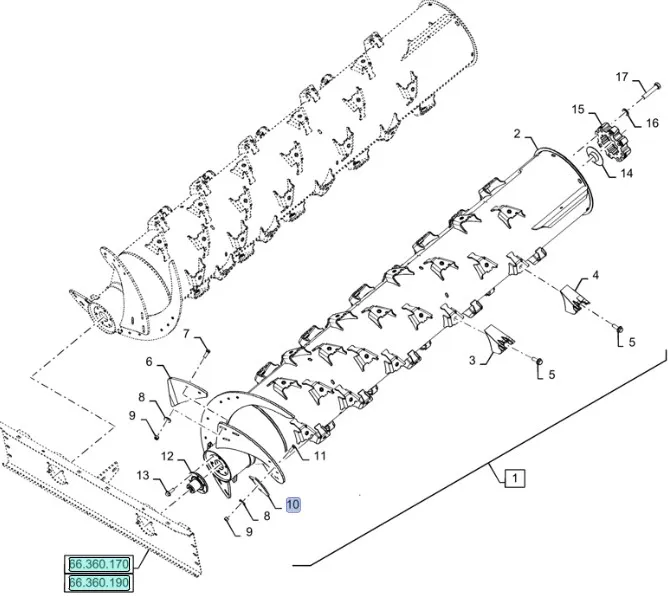 87623212 - Набор накладок (3шт.) винта ротора лев. CR