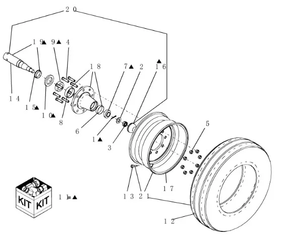 21312 - Комплект колесных подшипн